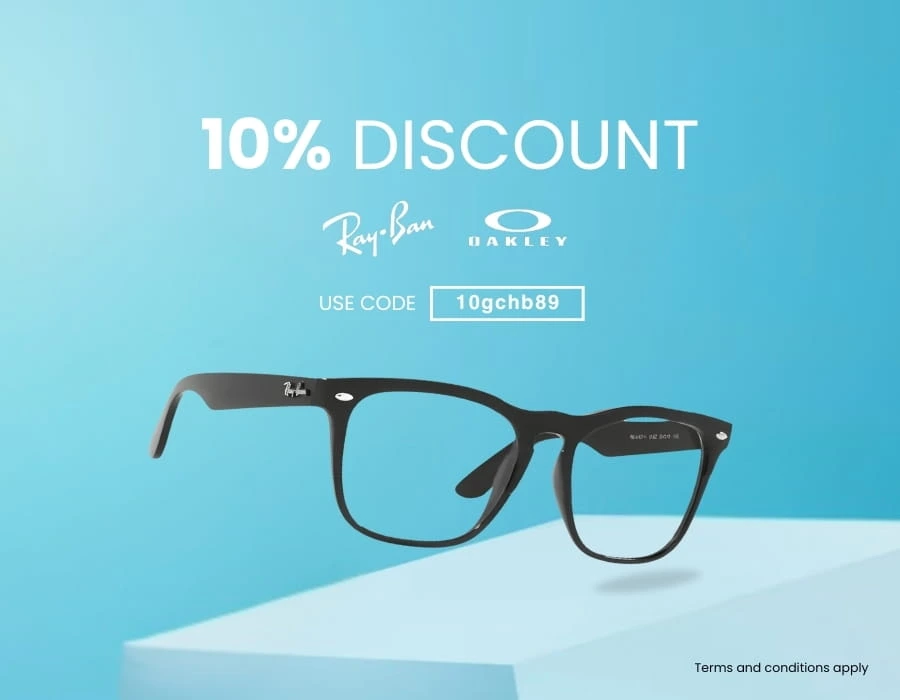 ten percent discount on oakley and raybon glasses - mobile